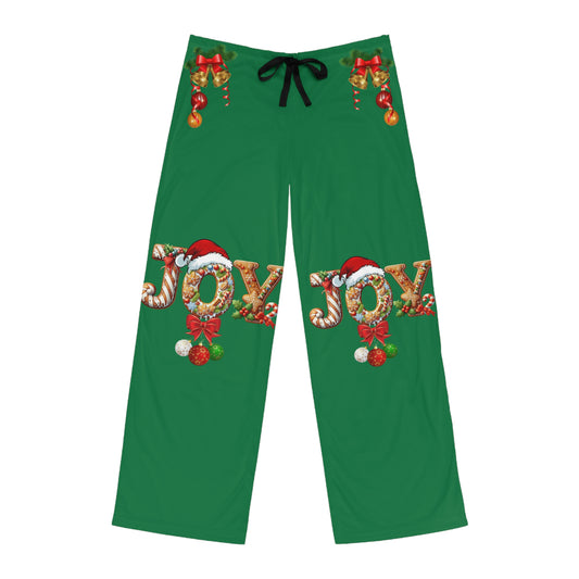 Men's Pajama Pants, Joy to the World Inspired Drawstring Lounge Bottoms - Christmas Holiday Gift, Comfortable PJ Trousers, Cozy Sleepwear