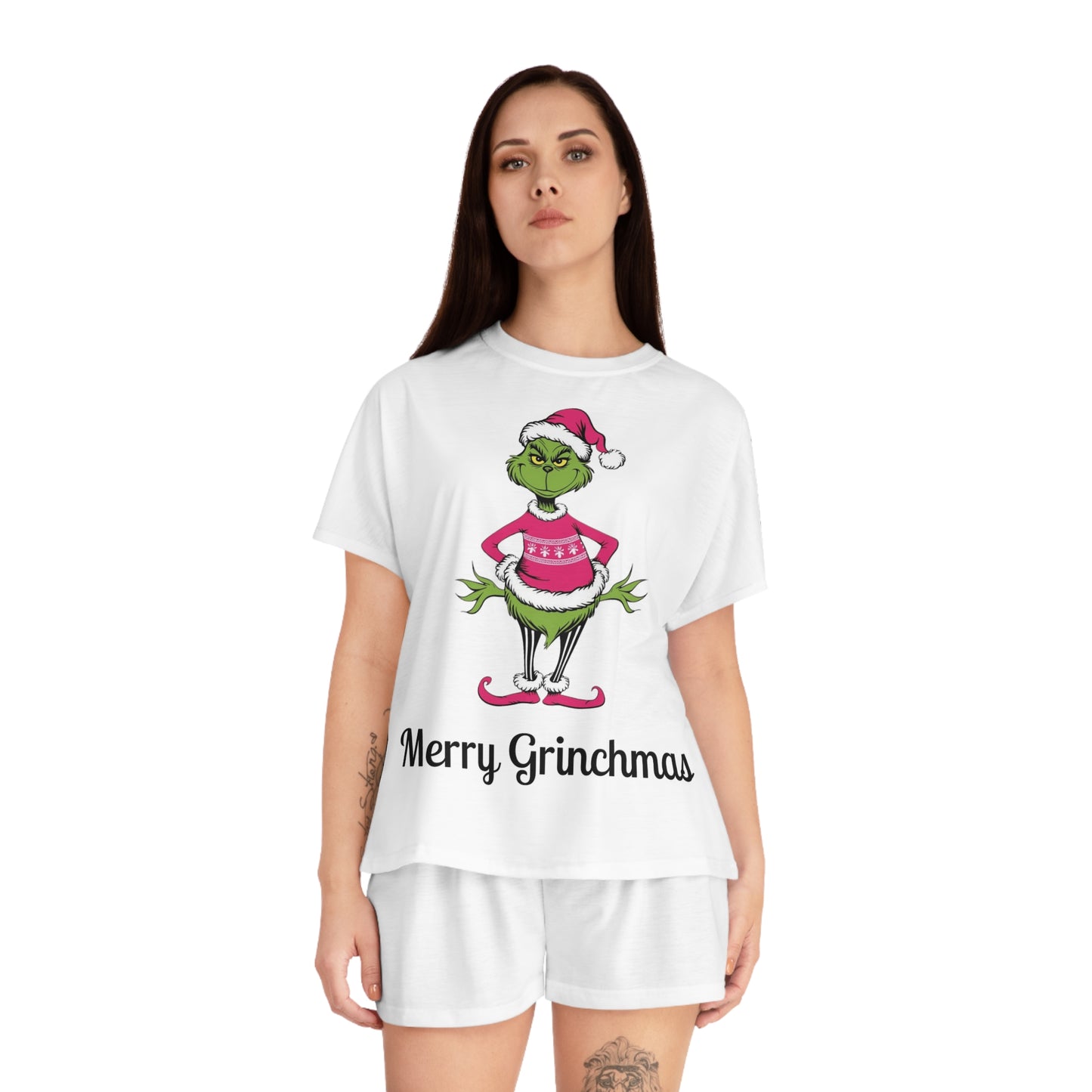 Women's Christmas Pajama Set - Merry Grinchmas