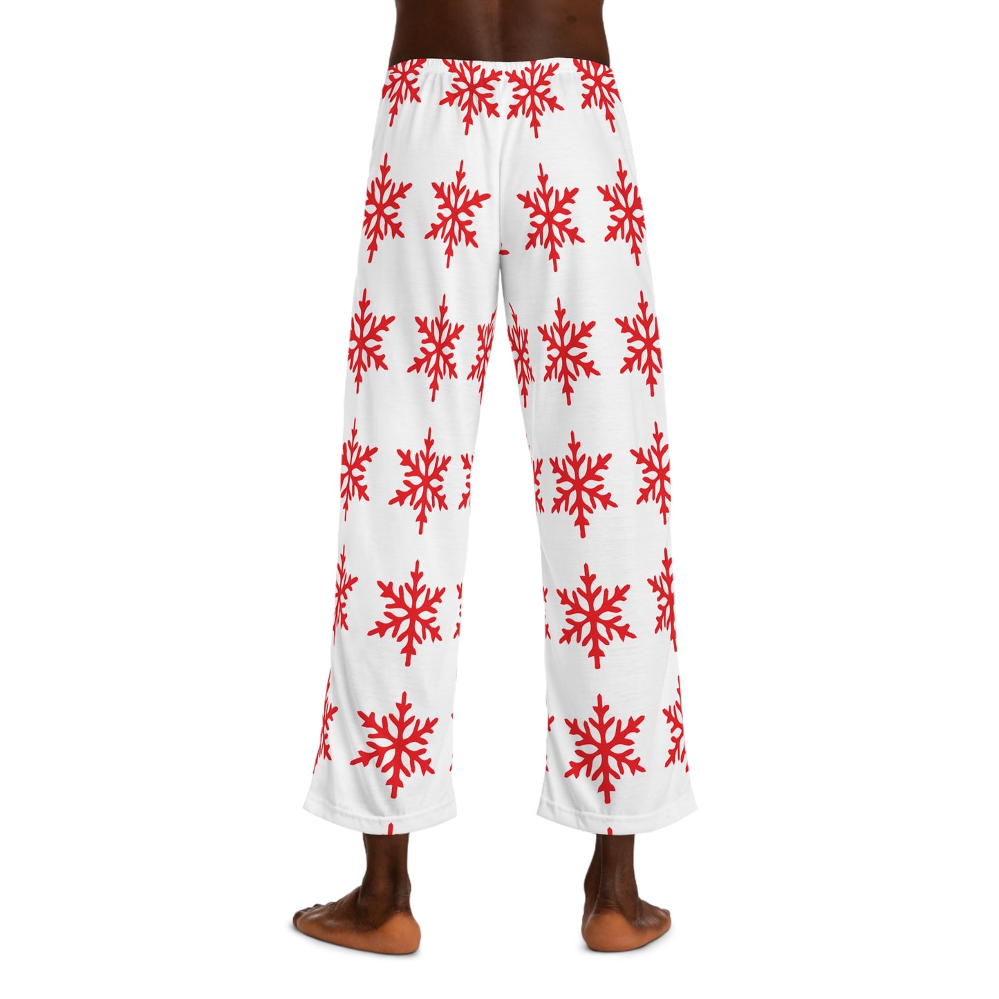 Snowflake Christmas Men's Pajama Pants, Holiday Lounge Wear, Winter Sleepwear, Festive Pyjama Bottoms, Cozy Xmas Nightwear