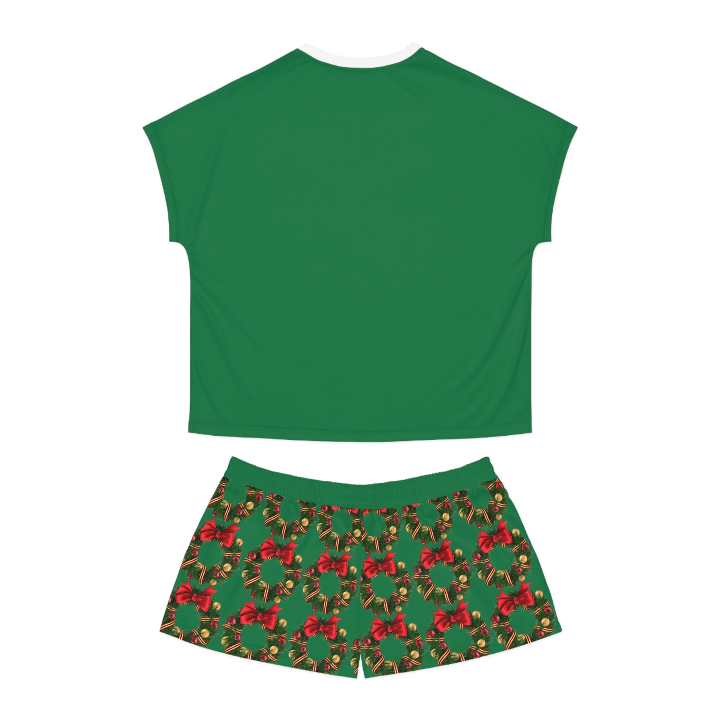 Christmas Women's Short Pajama Set with 'Oh Be Jolly' Design