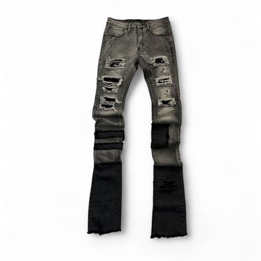 🔥 Handmade Stacked Distressed Jeans: The Ultimate in Rebellion and Style 🔥