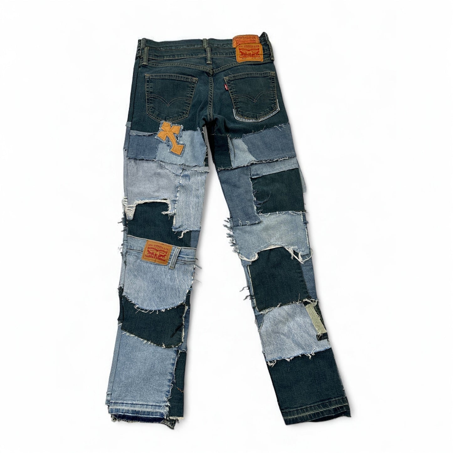 🔥 Handmade Patchwork Distressed Jeans: Unleash Bold, Artisan Style 🔥