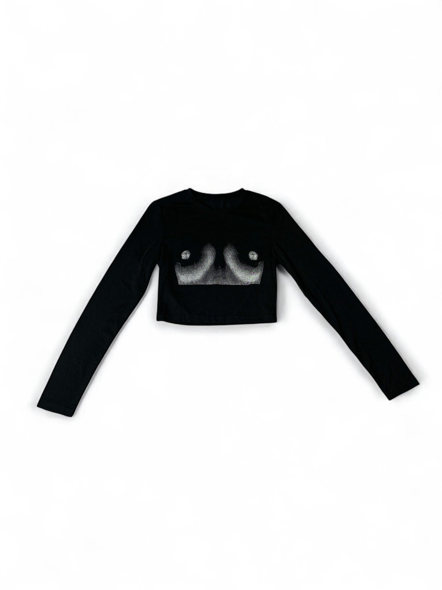 XRayVision Long Sleeve Crop Top: Bold, Futuristic Style That Speaks Volumes