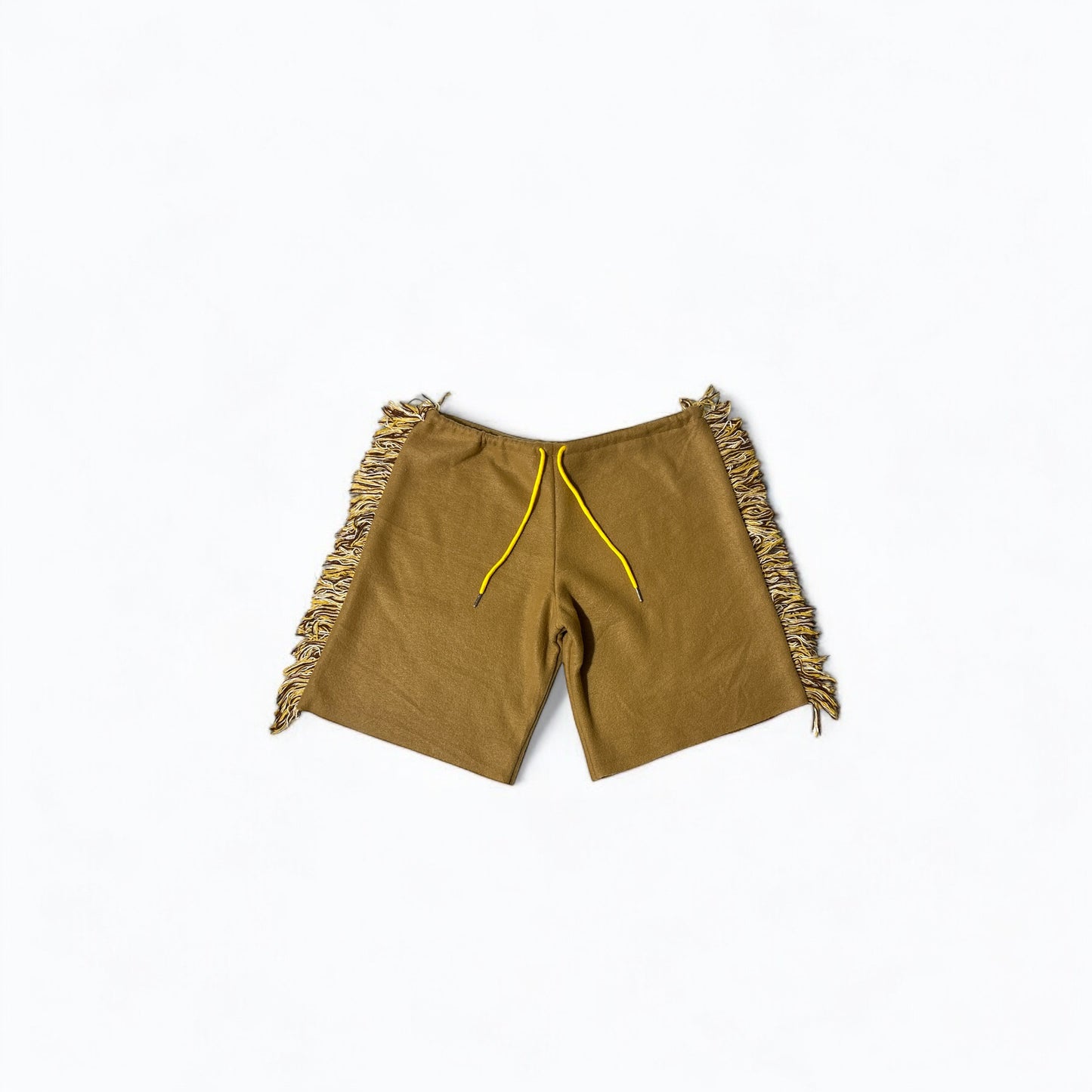 Handmade  Cotton Sweatshorts with Fringe on the Side: Effortless Style Meets Playful Detail